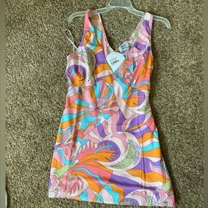 NEW Princess Polly Retro Multi-Color Dress